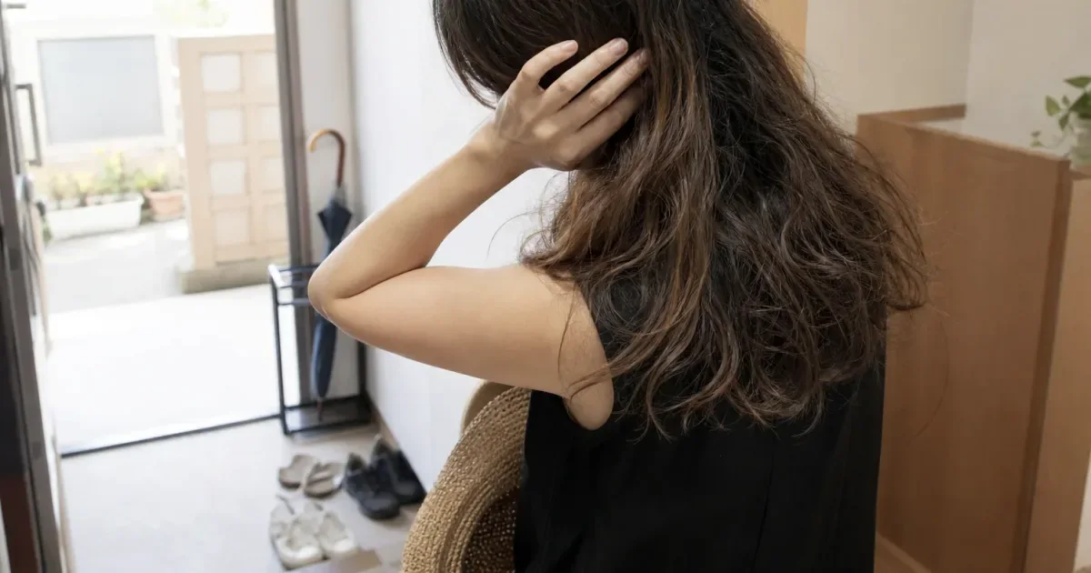 海やプールの後に質感が変わるとき、湿気のある日に確認する順番の比較用編集写真