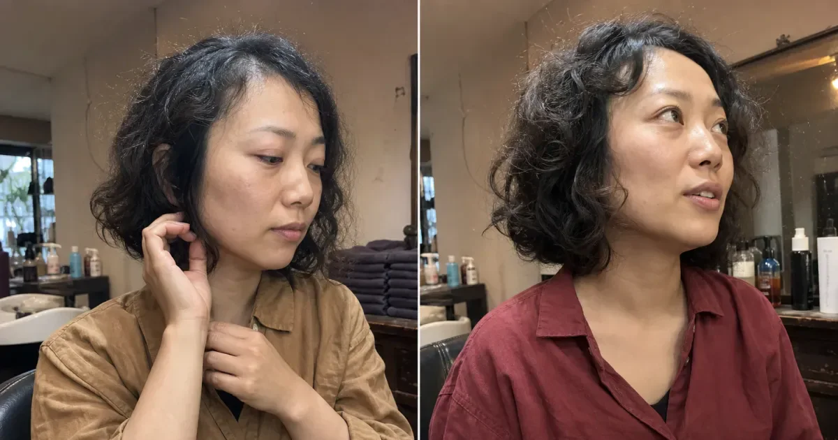 ベージュブラウンとワインレッドの違いの編集参考写真