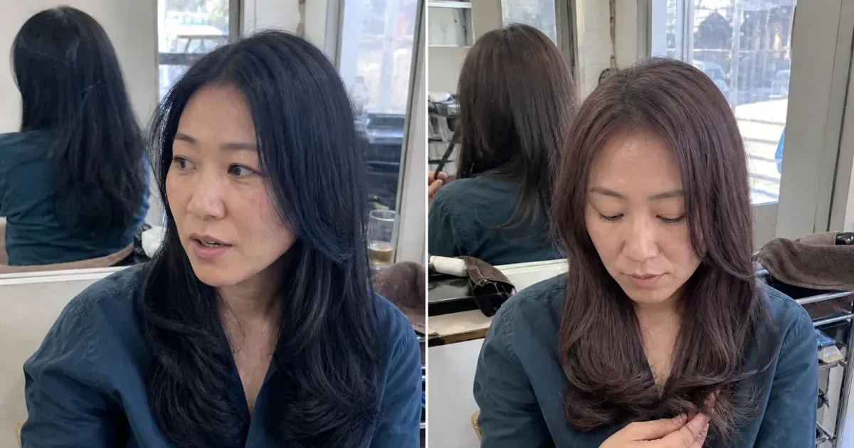 ブルーブラックとローズブラウンの違いの比較用編集写真