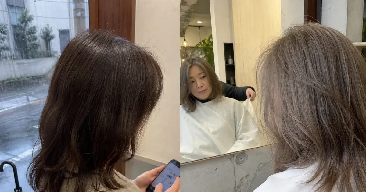 チョコレートブラウンとグレージュの違いの編集参考写真