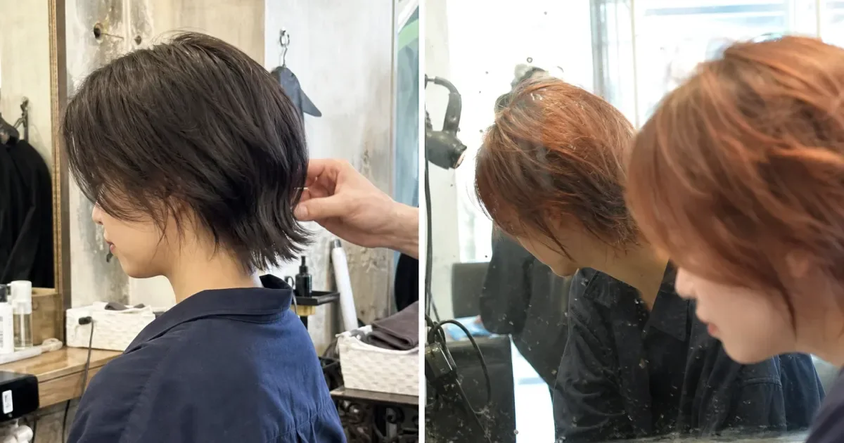 ダークブラウンとカッパーブラウンの違いの編集参考写真