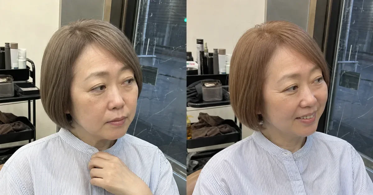 グレージュとベージュブラウンの違いの編集参考写真