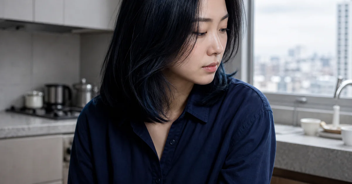 昼光と室内光の差を把握するなら、赤みを強く見せない髪色3案の比較用編集写真