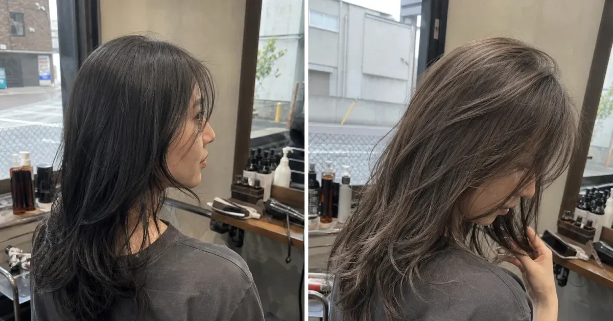 ナチュラルブラックとオリーブベージュの違いの比較用編集写真