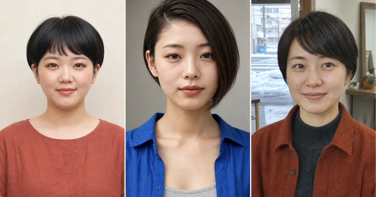 ショートで、仕事の日に線を整えて見せたいときの3案の編集参考写真