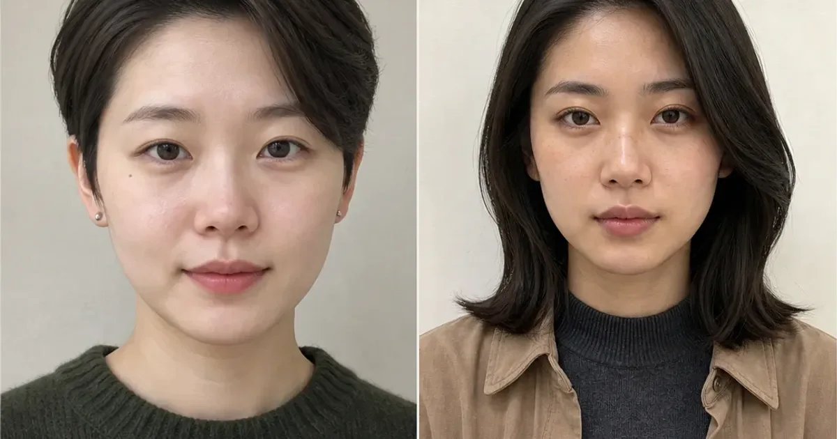 ナチュラルピクシーとくびれミディの違いの比較用編集写真