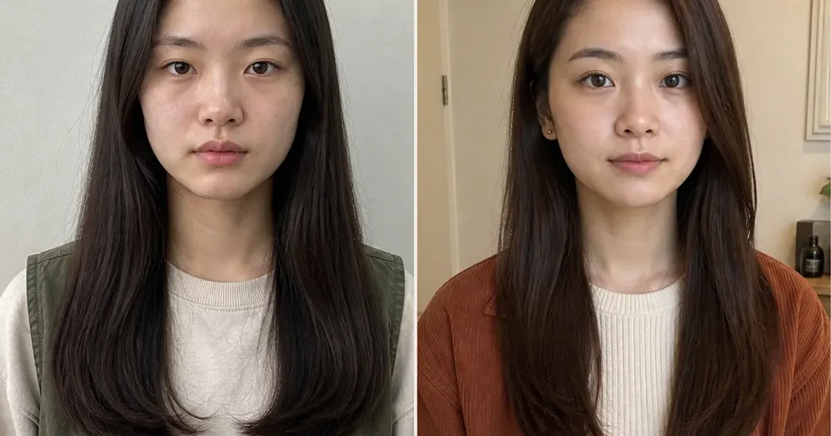 Uライン・ロングレイヤーとVライン・ロングレイヤーの違いの編集参考写真