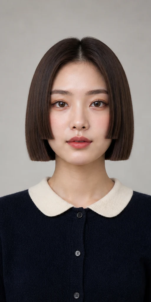 コンパクト姫ボブの正面ビュー