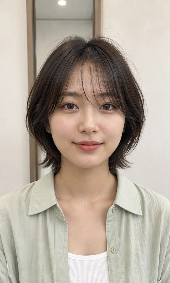 フラッフィーシャグボブの正面ビュー