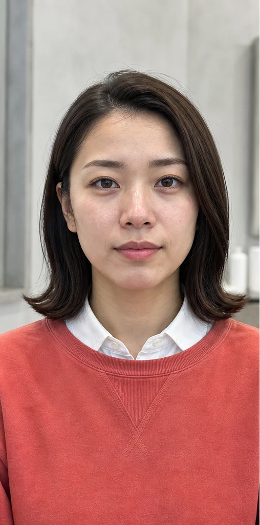 外ハネレイヤーロブの正面ビュー