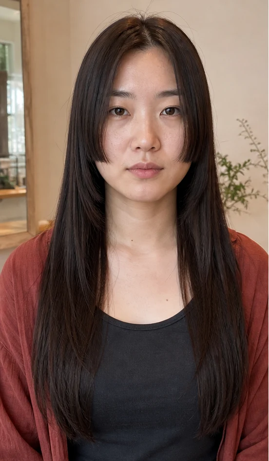 姫カットレイヤーの正面ビュー