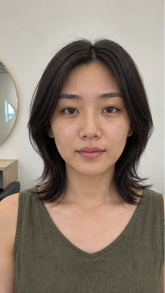 大人の鎖骨レイヤーの正面ビュー