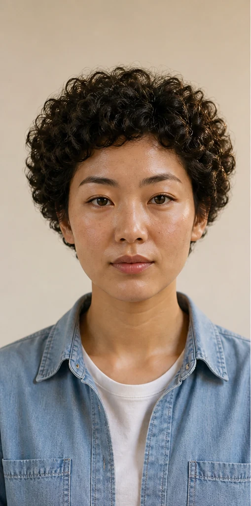 大人ニュアンスショートの正面ビュー