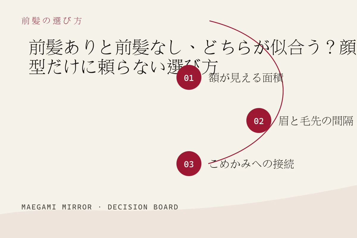 前髪ありと前髪なし、どちらが似合う？顔型だけに頼らない選び方の3つの判断軸