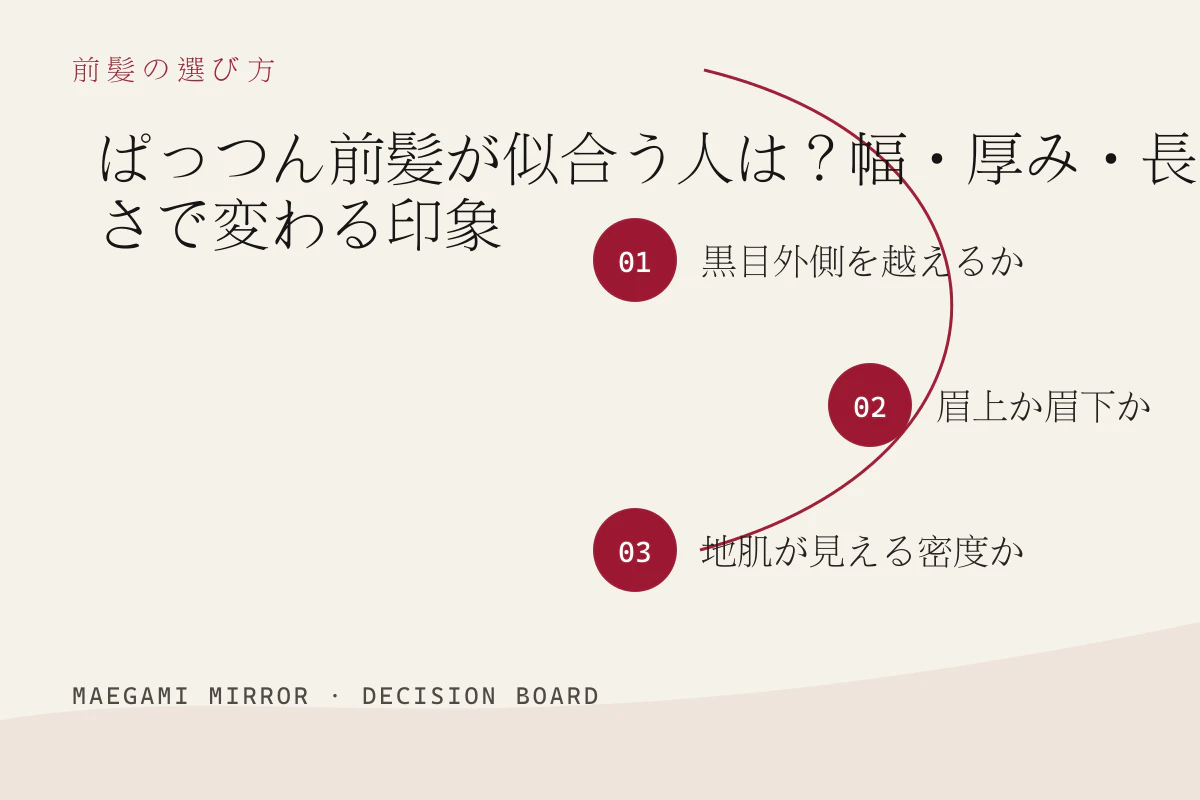 ぱっつん前髪が似合う人は?幅・厚み・長さで変わる印象の3つの判断軸