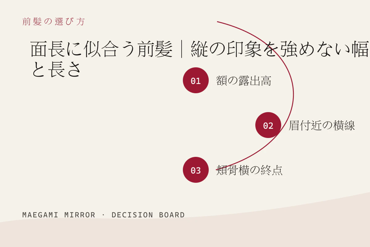 面長に似合う前髪|縦の印象を強めない幅と長さの3つの判断軸