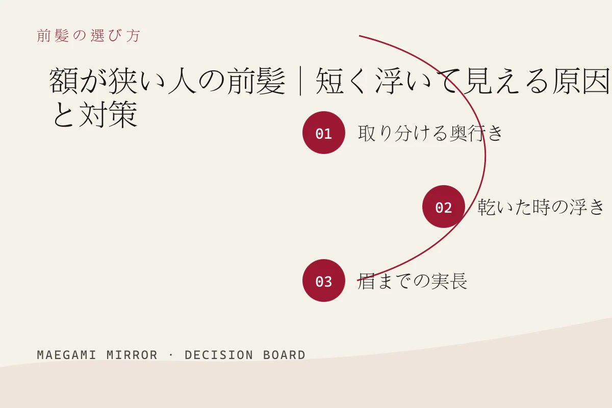 額が狭い人の前髪|短く浮いて見える原因と対策の3つの判断軸