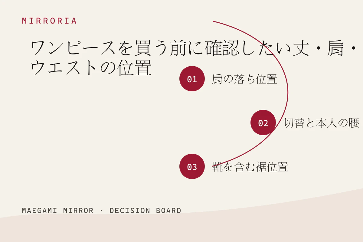 ワンピースを買う前に確認したい丈・肩・ウエストの位置の3つの判断軸