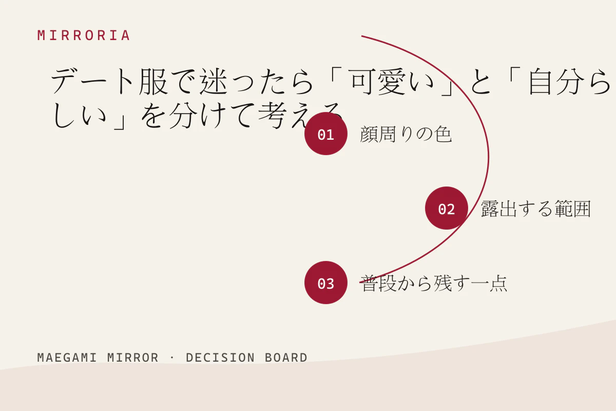 デート服で迷ったら「可愛い」と「自分らしい」を分けて考えるの3つの判断軸