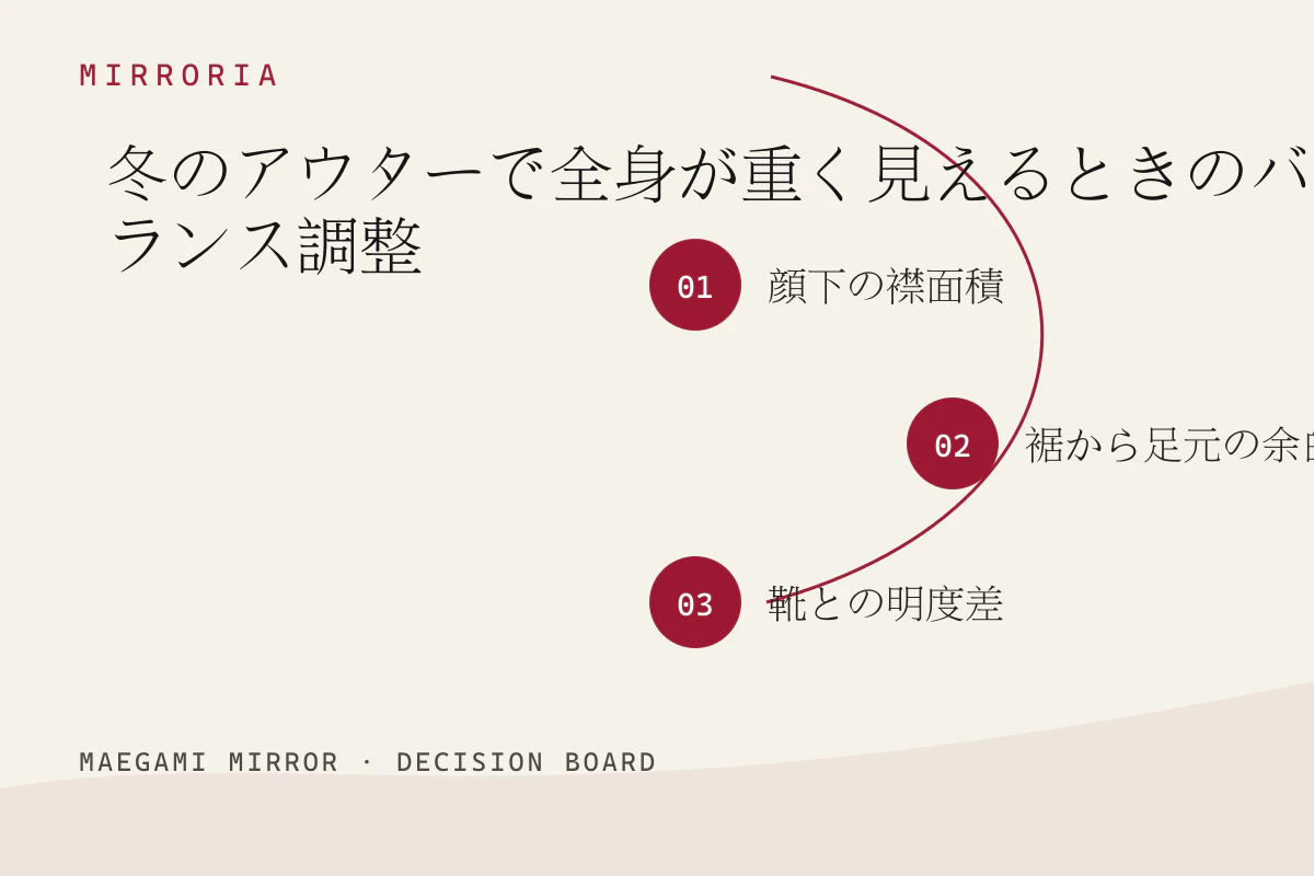 冬のアウターで全身が重く見えるときのバランス調整の3つの判断軸