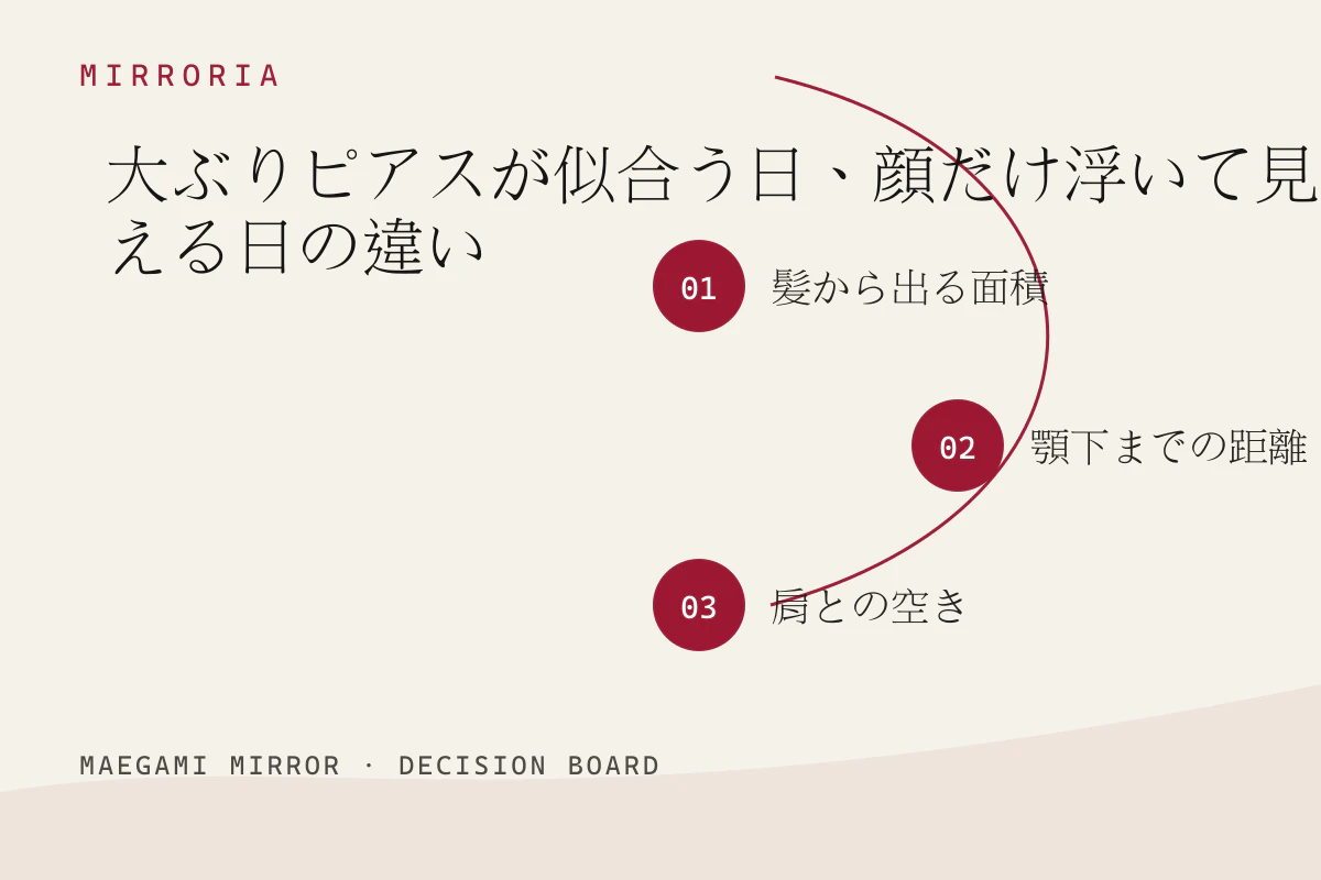 大ぶりピアスが似合う日、顔だけ浮いて見える日の違いの3つの判断軸