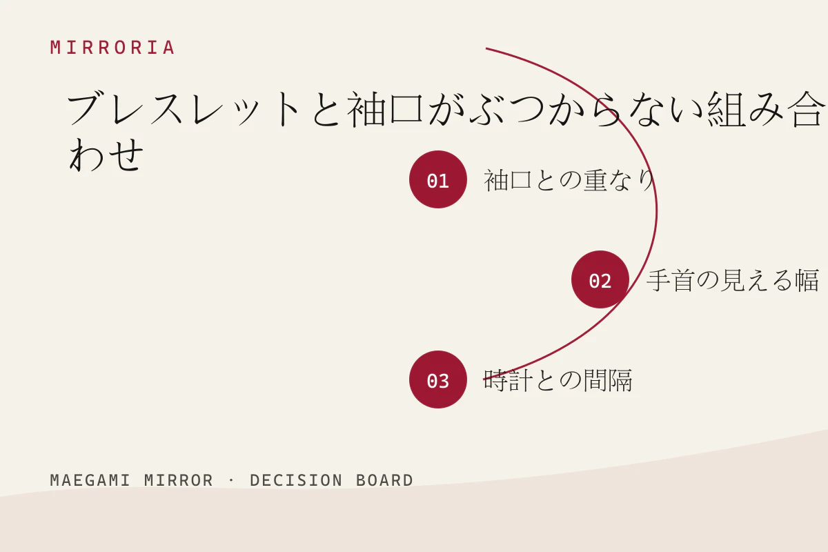 ブレスレットと袖口がぶつからない組み合わせの3つの判断軸