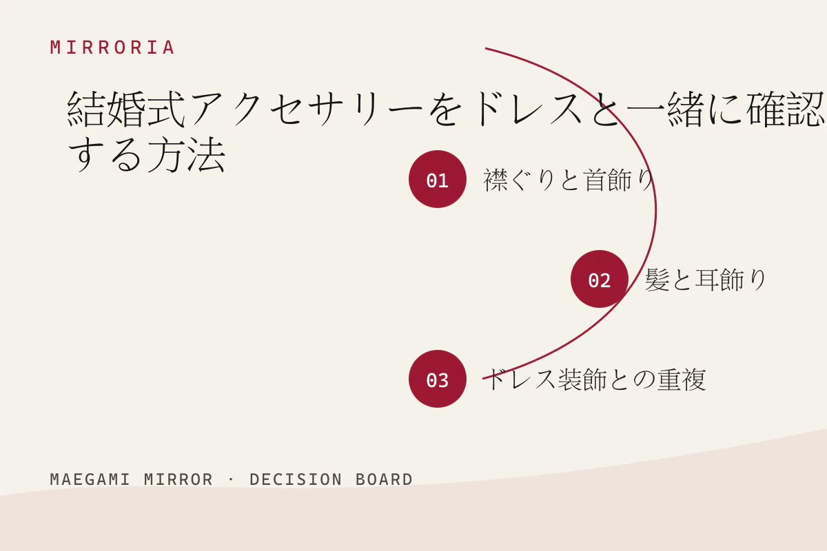 結婚式アクセサリーをドレスと一緒に確認する方法の3つの判断軸
